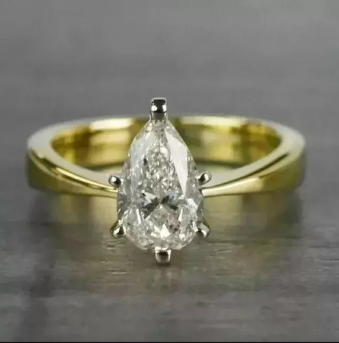 Anello solitario - , di