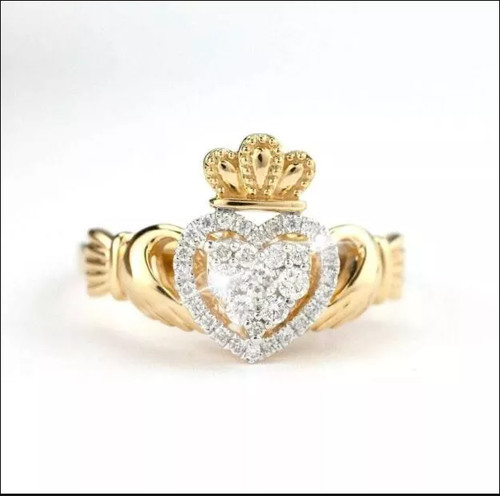Fede nuziale claddagh diamante - fede,